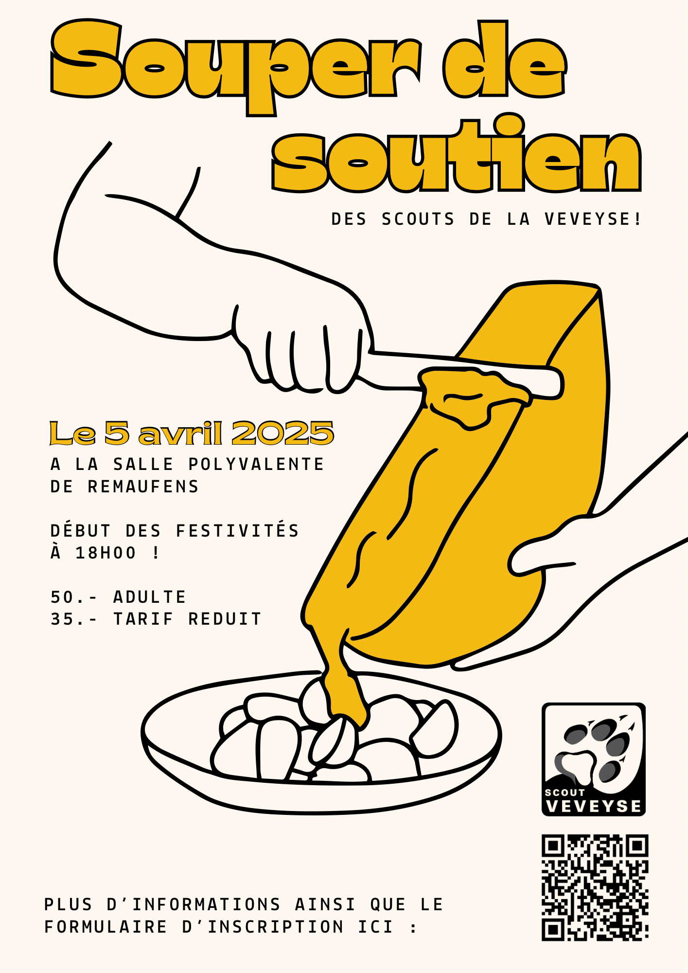 Flyer Inscription Souper de Soutien 2025